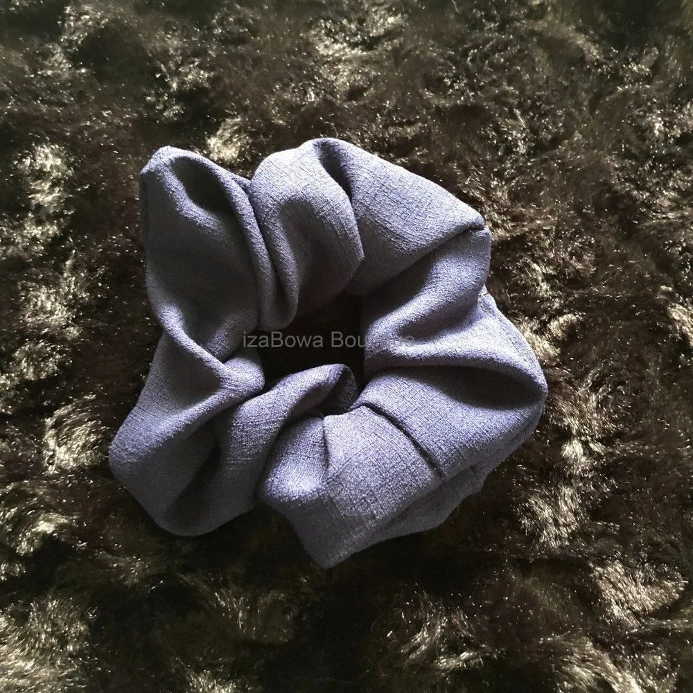 Navy Blue Chiffon Scrunchie SC2801   -women's- Handmade  Boutique